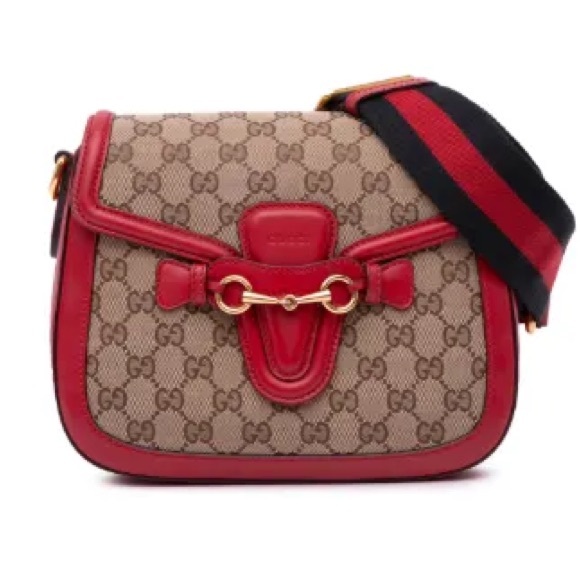 GG Canvas Lady Web Original Shoulder Bag - Picture 1 of 15